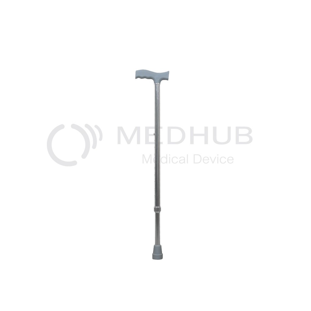 Medhub ไม้เท้า ด้ามจับตรง ปรับระดับได้ แพ็ค 1 ด้าม