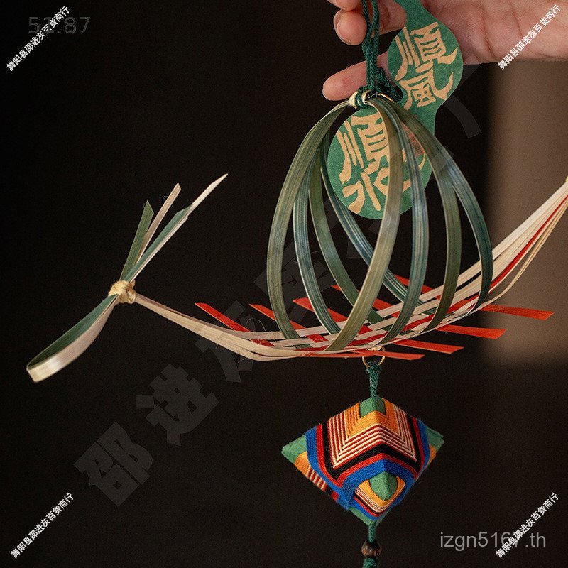 เรือมังกร ทําเอง ประตูแขวนเทศกาลเรือมังกรพิธีขึ้นบ้านใหม่จี้ตกแต่งบ้านวัสดุที่ทําด้วยมือแพคเกจของขวั