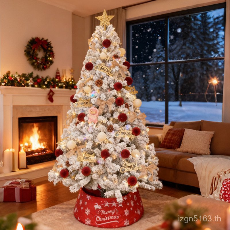 Mi 4 คริสต์มาส/สีชมพู 3/เซ็ต Snow Shopping Mall Flocking 2 สไตล์ใหม่ diy ตกแต่งตกแต่งต้นคริสต์มาส Sn