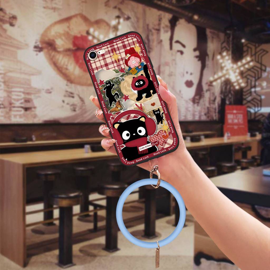 บุคลิกภาพเยาวชนเคสโทรศัพท์สําหรับ iphone 7/8/SE 2020/2022/SE2/SE3/ip7/ip8 แหวน Anti-knock น่ารักการ์