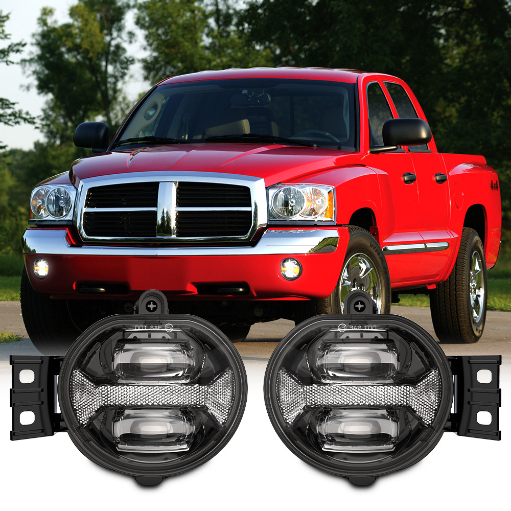 LOYO ใหม่กันน้ําไฟ LED หมอกชุดติดตั้งเพิ่มสําหรับ Dodge สําหรับ Ram 1500 2002-2010 2500 2003-2010 35