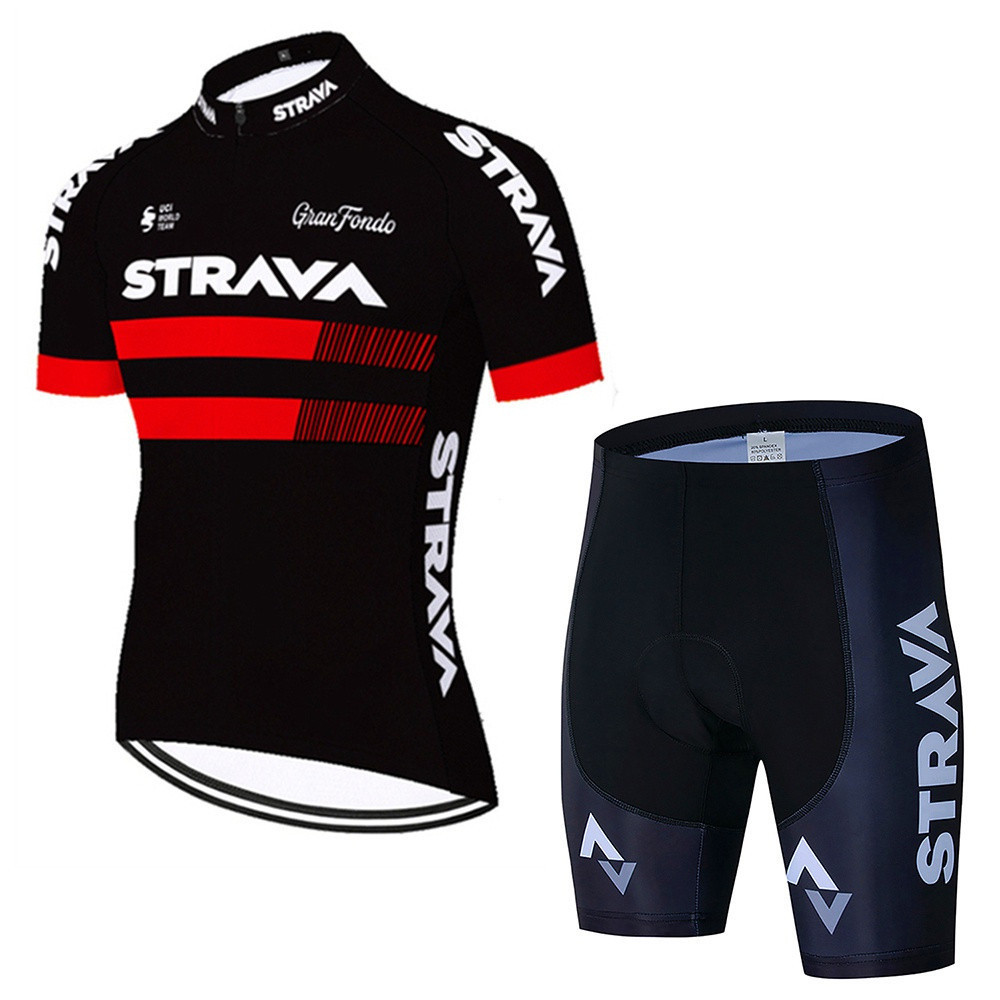 Strava Jersey สำหรับผู้ชาย ออกแบบมาเพื่อการขี่จักรยาน MTB และทั่วไป ในสภาพอากาศร้อน