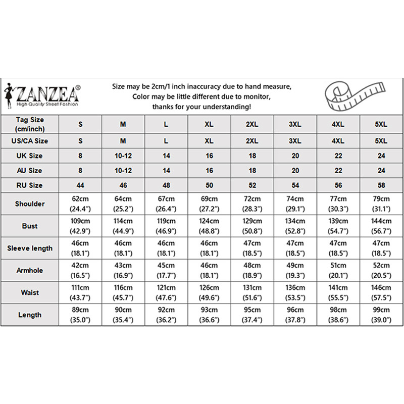 ZANZEA ชุดเดรสสเวตเตอร์คอสูงแขนยาว สไตล์เกาหลี ดีไซน์ patchwork และซิป — صورة 2