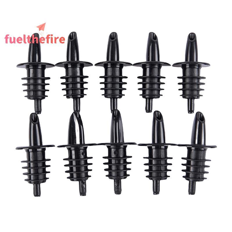 [Feel] 10 ชิ้นฟรี-โฟลว์ขวดเหล้า Pourer ขวดพลาสติก Pourer Liquor Pour Spouts Bar อุปกรณ์ไวน์ [ใหม่]