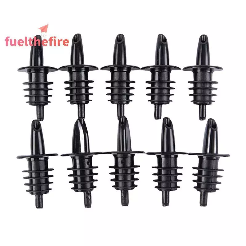 [Feel] 10 ชิ้นฟรี-โฟลว์ขวดเหล้า Pourer ขวดพลาสติก Pourer Liquor Pour Spouts Bar อุปกรณ์ไวน์ [ใหม่]