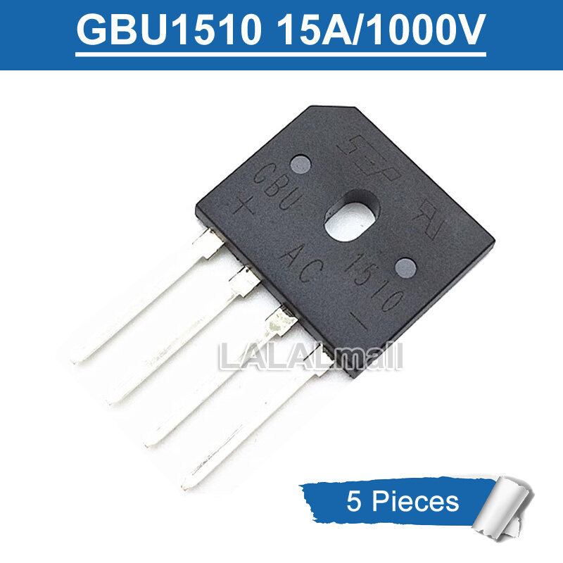 5 ชิ้น GBU1510 GBU 1510 15A/1000V Bridge Rectifier ใหม่เดิม