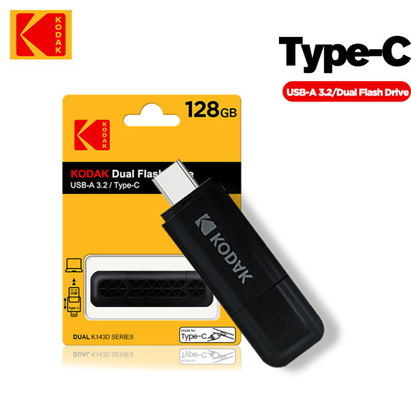 Kodak โทรศัพท์มือถือ U Disk ความเร็วสูง 64g U Disk ความจุขนาดใหญ่ 3.1 Type-c คอมพิวเตอร์ Dual-ใช้ US