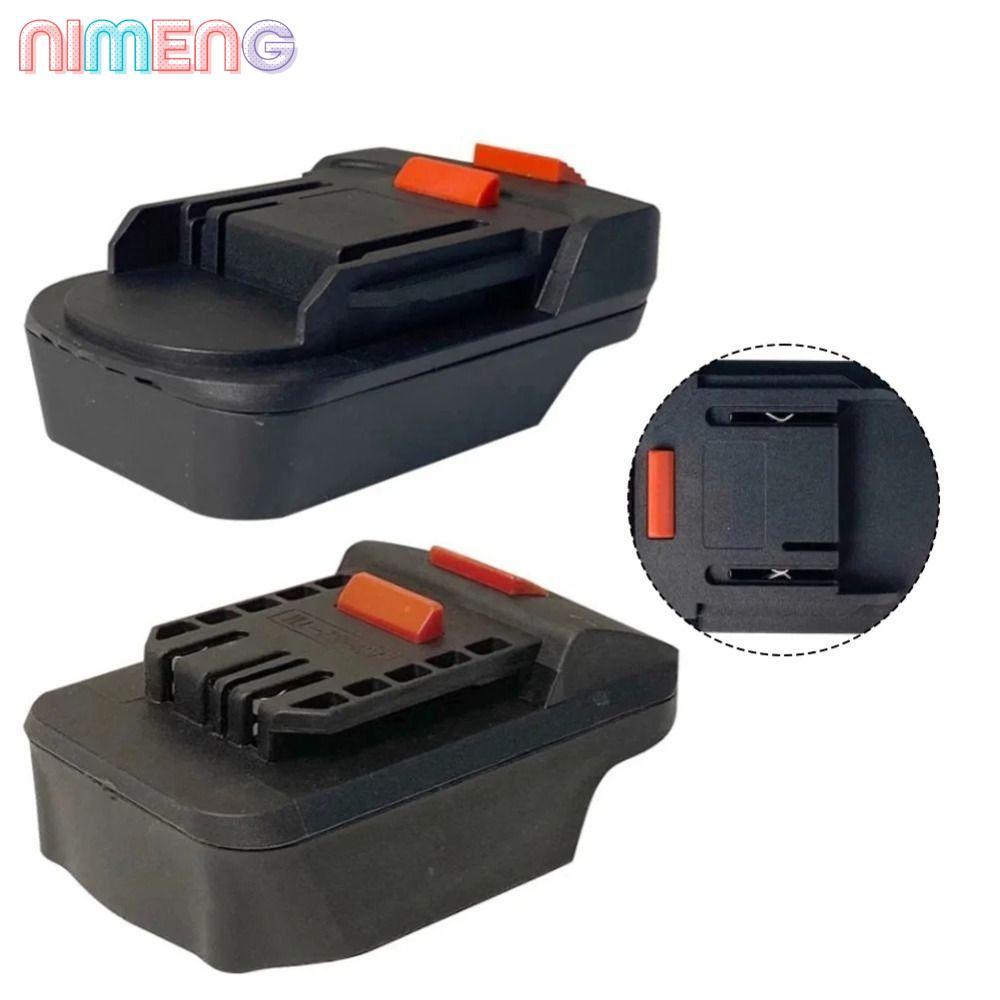 NIMENG ตัวแปลงแบตเตอรี่ลิเธียม, อะแดปเตอร์แบตเตอรี่ฐานแปลงพลาสติก 18V, อะแดปเตอร์เครื่องมือไฟฟ้า 2 in 1 สําหรับ Makita