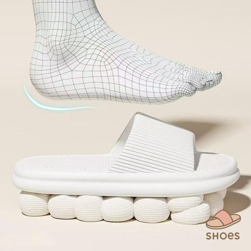 รองเท้าแตะ พื้นนิ่ม ขนาดใหญ่ สีพื้น แฟชั่นฟดูร้อน สำหรับผู้ชาย และผู้หญิง BB013 - รูปที่ 3