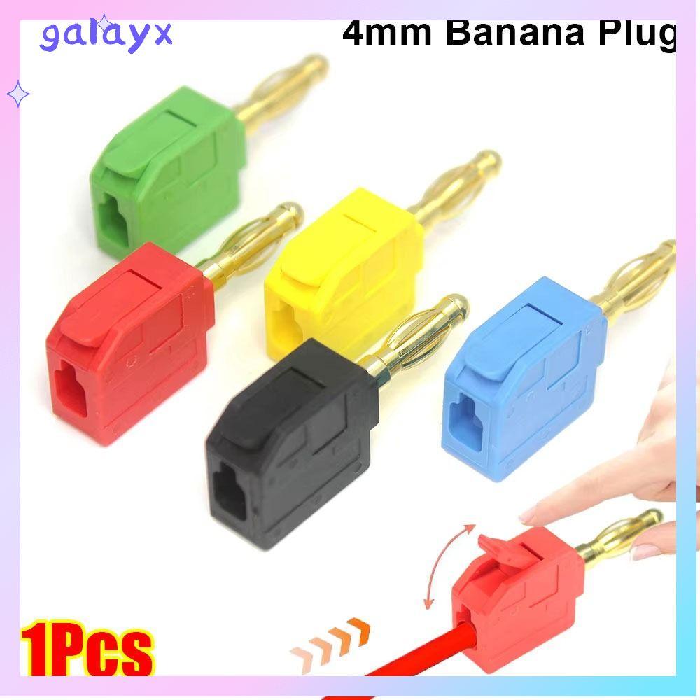 GALAYX 1 ชิ้นเชื่อมต่ออย่างรวดเร็ว Banana Jack, ทองเหลือง Solderless Banana Plug, High Current 32A 4