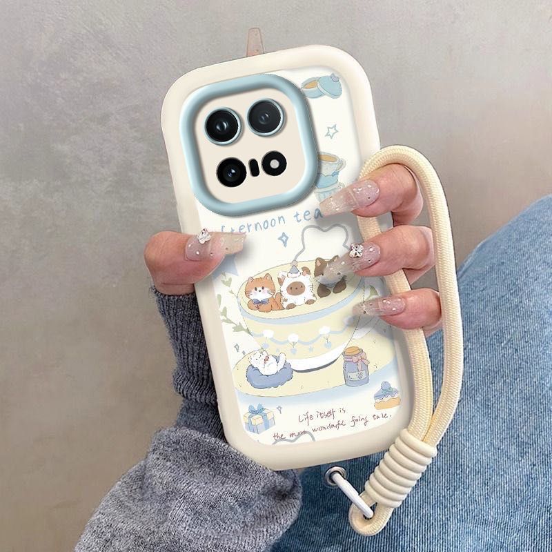 สําหรับ iQOO 15 13 12 11 Z9 Z9X Z7 Z7X 5G เคสโทรศัพท์ปลอกการ์ตูนแมวซิลิโคน Anti-fall Soft เกราะป้องกัน