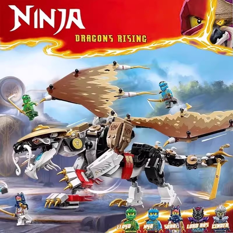 ninjago เลโก้ เหมาะสําหรับ Lego Phantom Ninja 71809 รุ่นแรก Dragon Master Igot Dragon Building Block