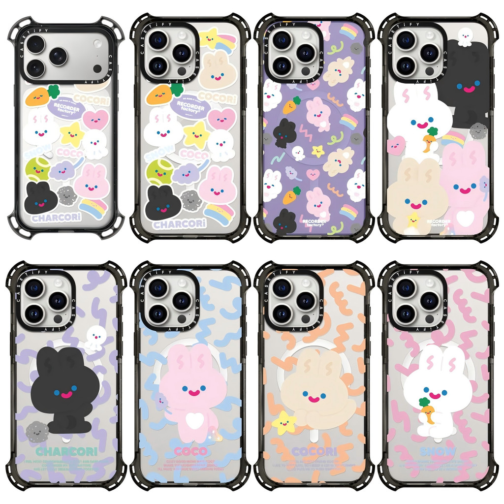 RECORDER Factory Rabbit Magnetic, Bounce Phone Case for iPhone 17 16 15 14 13 Pro Max, Anti Drop Har