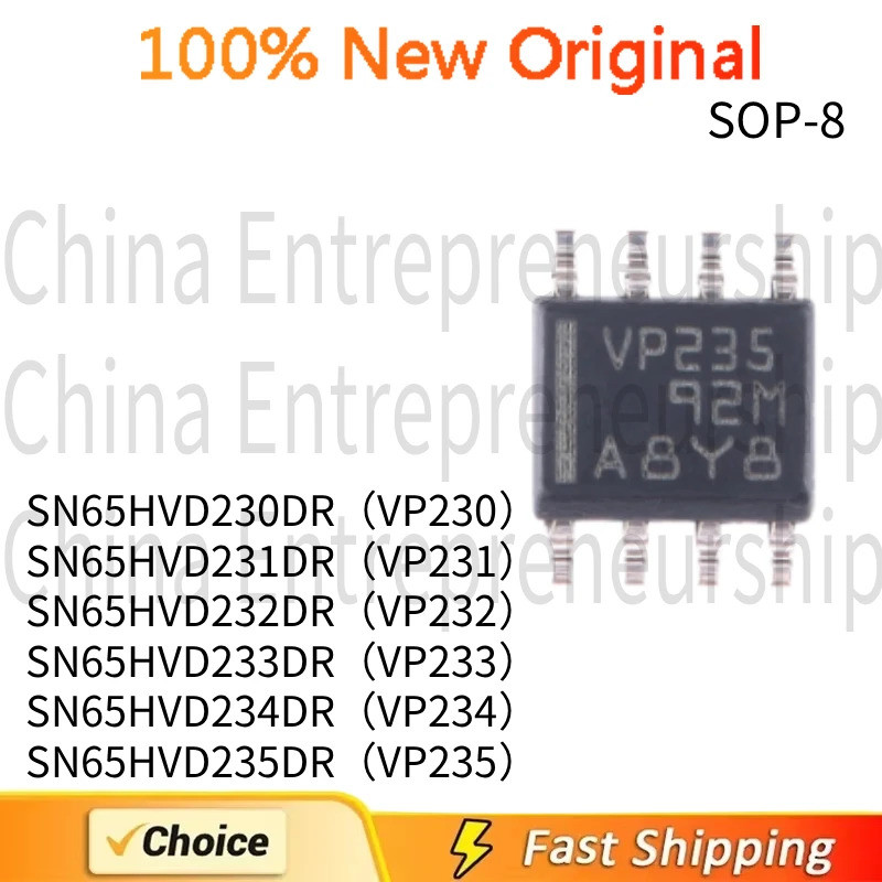 5PCS SN65HVD230DR VP230 SN65HVD231DR VP231 SN65HVD232DR VP232 SN65HVD233DR VP233 SN65HVD234DR VP234 