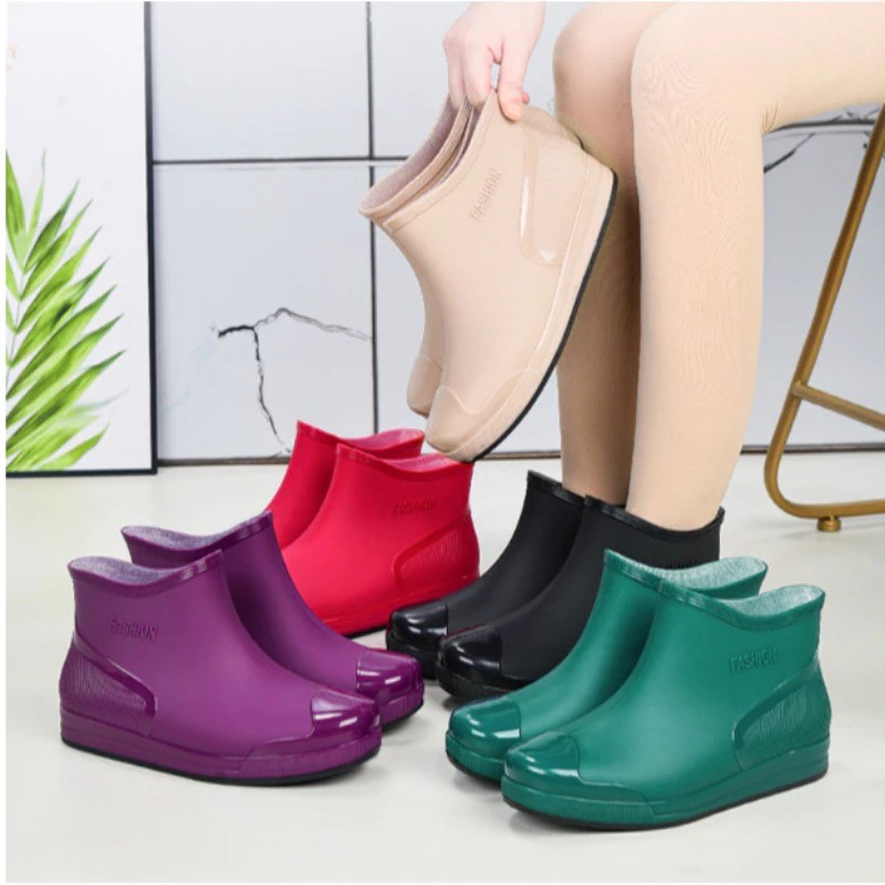 Kasut Hujan Waterproof Lelaki & Wanita - Tahan Lasak, Anti Slip, Selesa. Boot Hujan Tahan Lama แฟชั่