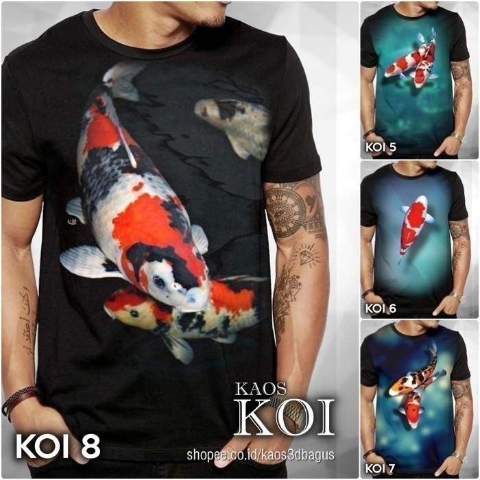Koi แฟชั่น 2026 ปลาเสื้อยืดปลาสวยงามอินโดนีเซีย Koi FISH คนรักเสื้อยืดชุมชน PREMIUM DISTRO Hobby Koi