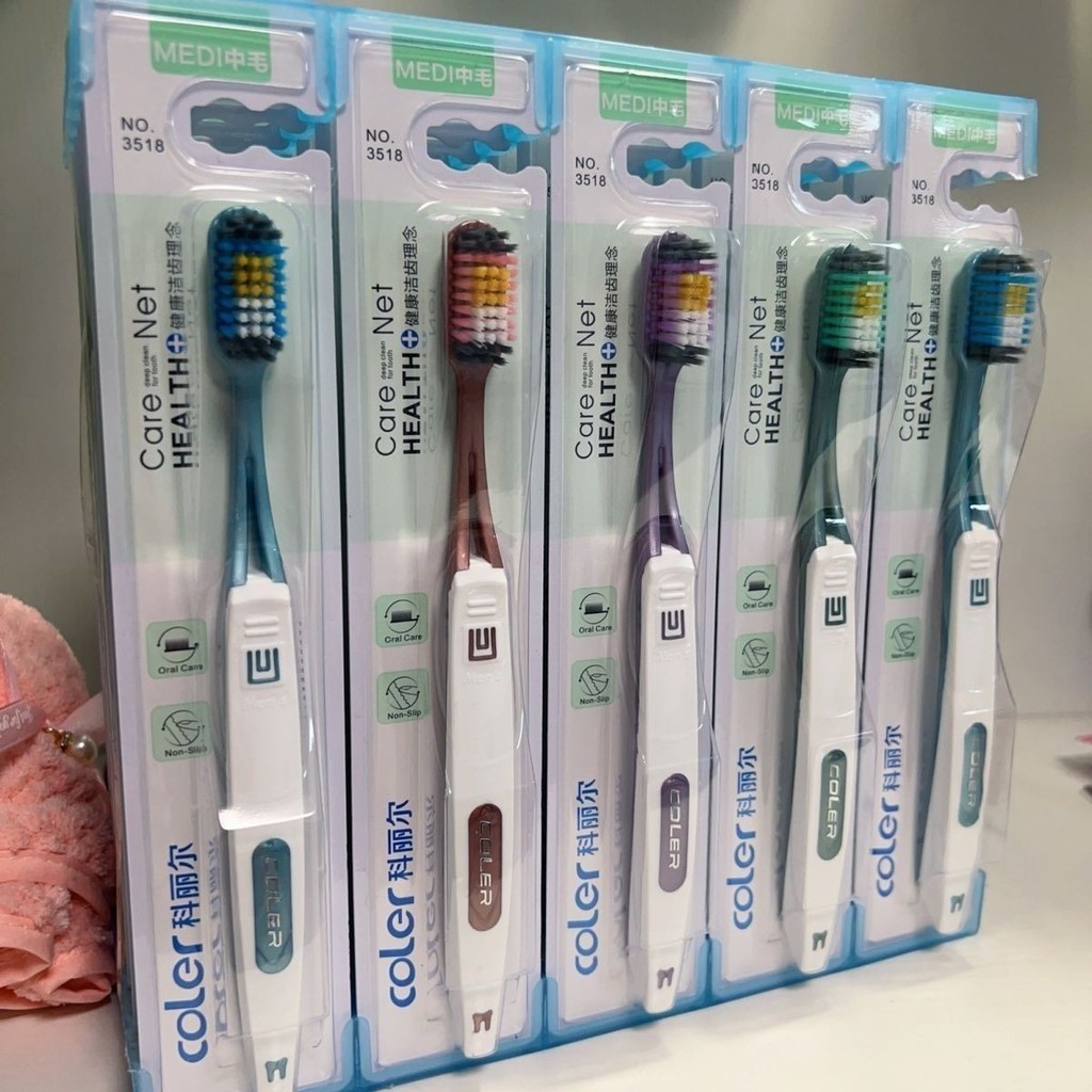 Collier 3518 แปรงสีฟันสองในหนึ่งเดียวขนาดกลางนุ่ม co科丽尔3518中软二合一牙刷齿สะดวกสบาย适合清牙耳人家用高su0120