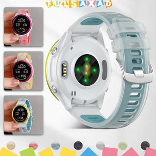 20 22มม สายซิลิโคนใส for Smartwatch Garmin Forerunner 570 265 255 165 55 Music/Vivoactive 6 5 4/Venu อุปกรณ์เสริม