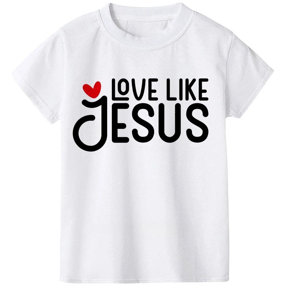 ❤️ชุดสำหรับคู่รัก❤️ I Love Jesus T-shirts Jesus Loves You Valentine's Day T Shirt