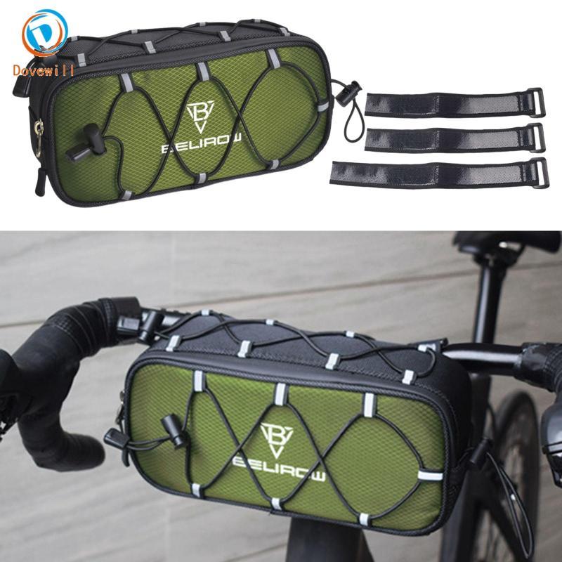 Dovewill กระเป๋าหน้าจักรายานพับได้ สะท้อนแสง ขนาดกะทัดรัด ใช้งานสะดวกสำหรับการปั่นจักรยานและเก็บของได้มาก - รูปที่ 4