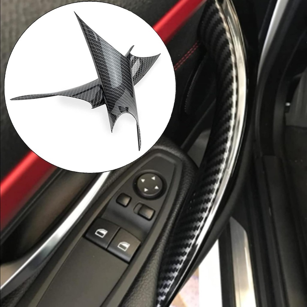WEILITE ภายในภายในประตูเหนียวดึงฝาครอบ Fit BMW 320,328,330,335,M3 3 Series F30/F31/F34/F80 2012-2018