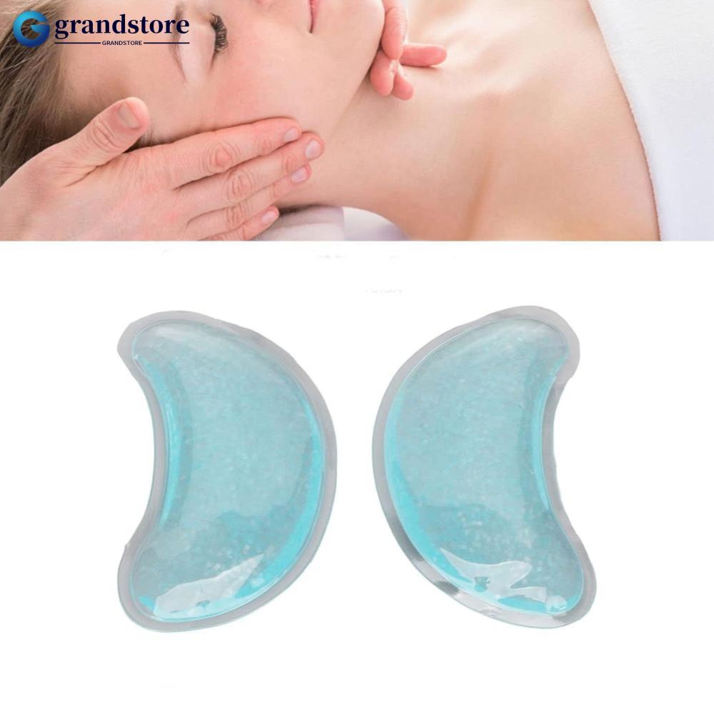 GRS 2pcs Hot Cold Compress Gel Eye Pads Reusable Gel Eye Bag Patch Cooling Gel Eye Patch Gel Eye Ice