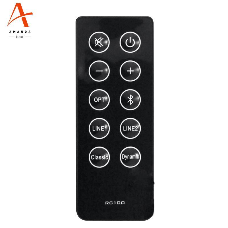 เปลี่ยน RC10D RC100 รีโมทคอนโทรลสําหรับ R2000DB Soundbar ขับเคลื่อนลําโพงบลูทูธชั้นวางหนังสือสีดํา 1