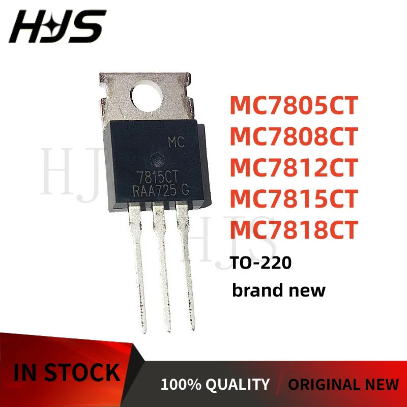 5PCS MC7805CT 7805CT MC7808CT 7808CT MC7818CT 7818CT MC7815CT 7815CT MC7812CT TO-220 Field Effect ทร