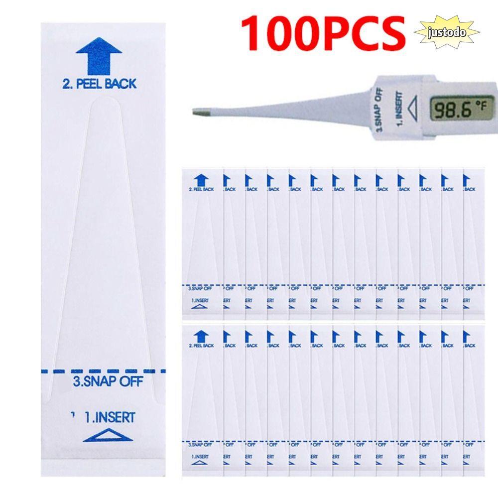JUSTO 100PCS Digital Probe Covers, Thin Disposable Temperature Probe Cover, คุณภาพสูงปลอดภัย Univers