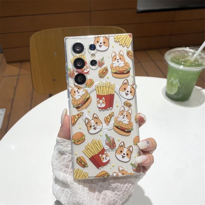 SAMSUNG สําหรับSamsung S25 Ultra S24 S23 FE S22 S21 Corgiเคสโทรศัพท์สําหรับSamsung A55 A56 A16 A17 A