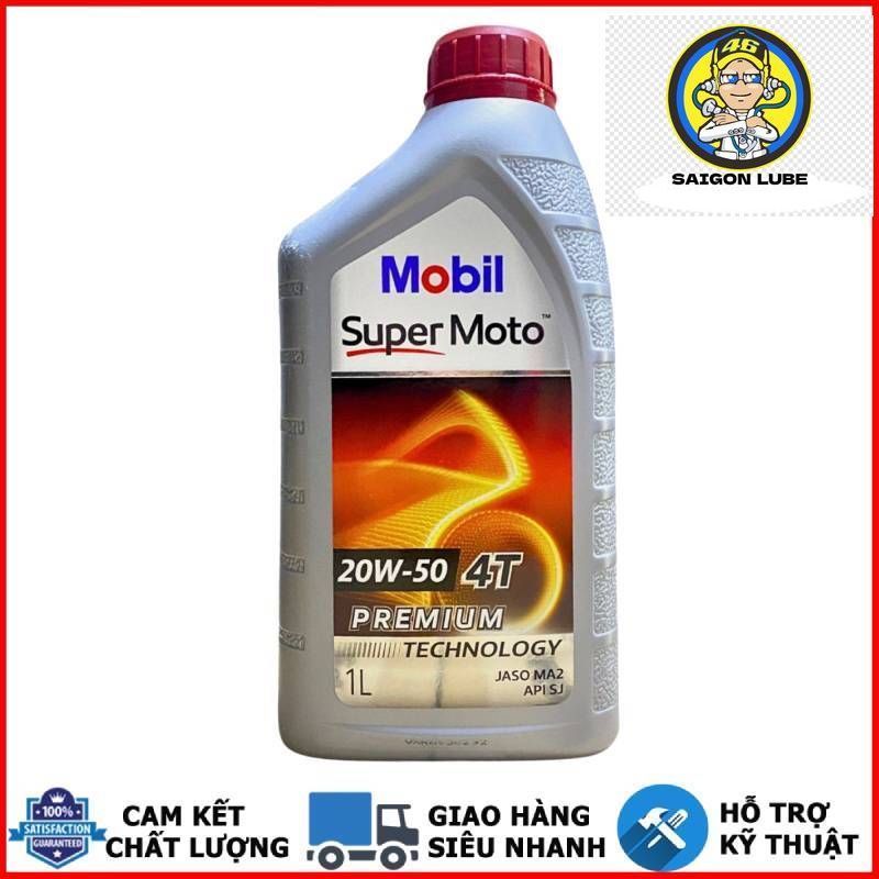 น้ํามัน Mobil Super Moto 20W50 สําหรับรถยนต์และคลัตช์ - นําเข้าจากสิงคโปร์