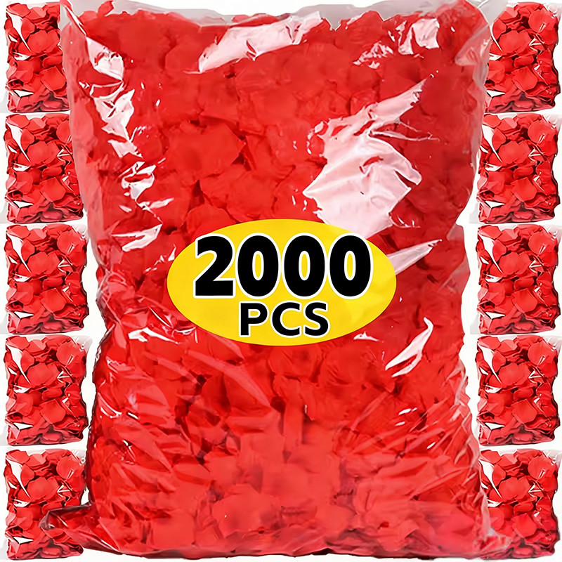 500/1000/2000 ชิ้นประดิษฐ์ที่มีสีสัน Rose กลีบ - จําลองดอกไม้ผ้าไหมโรแมนติกงานแต่งงานตกแต่ง