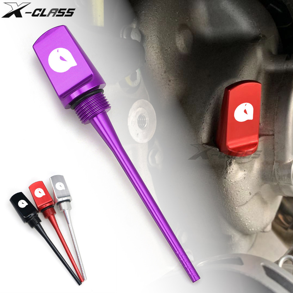 สําหรับ Vespa GTS 300 GTV 2019-2026 น้ํามัน Dipstick ฝาครอบสกู๊ตเตอร์ CNC เครื่องยนต์ท่อระบายน้ําน้ํ