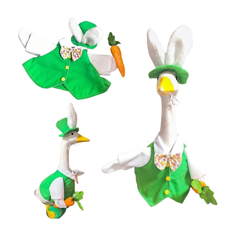 LIVI พิเศษ Geese ชุดเสื้อกั๊กสีเขียวสวมใส่ประตู Gees ชุด Geese สําหรับตกแต่งวันหยุดและรวบรวมสนุก