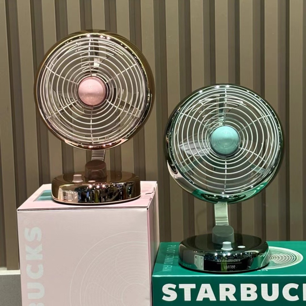 Starbucks Lofree Lofree พัดลมตั้งโต๊ะแบรนด์ร่วม การไหลเวียนของอากาศแบบนุ่มธรรมชาติ เสียงรบกวนต่ํา หล