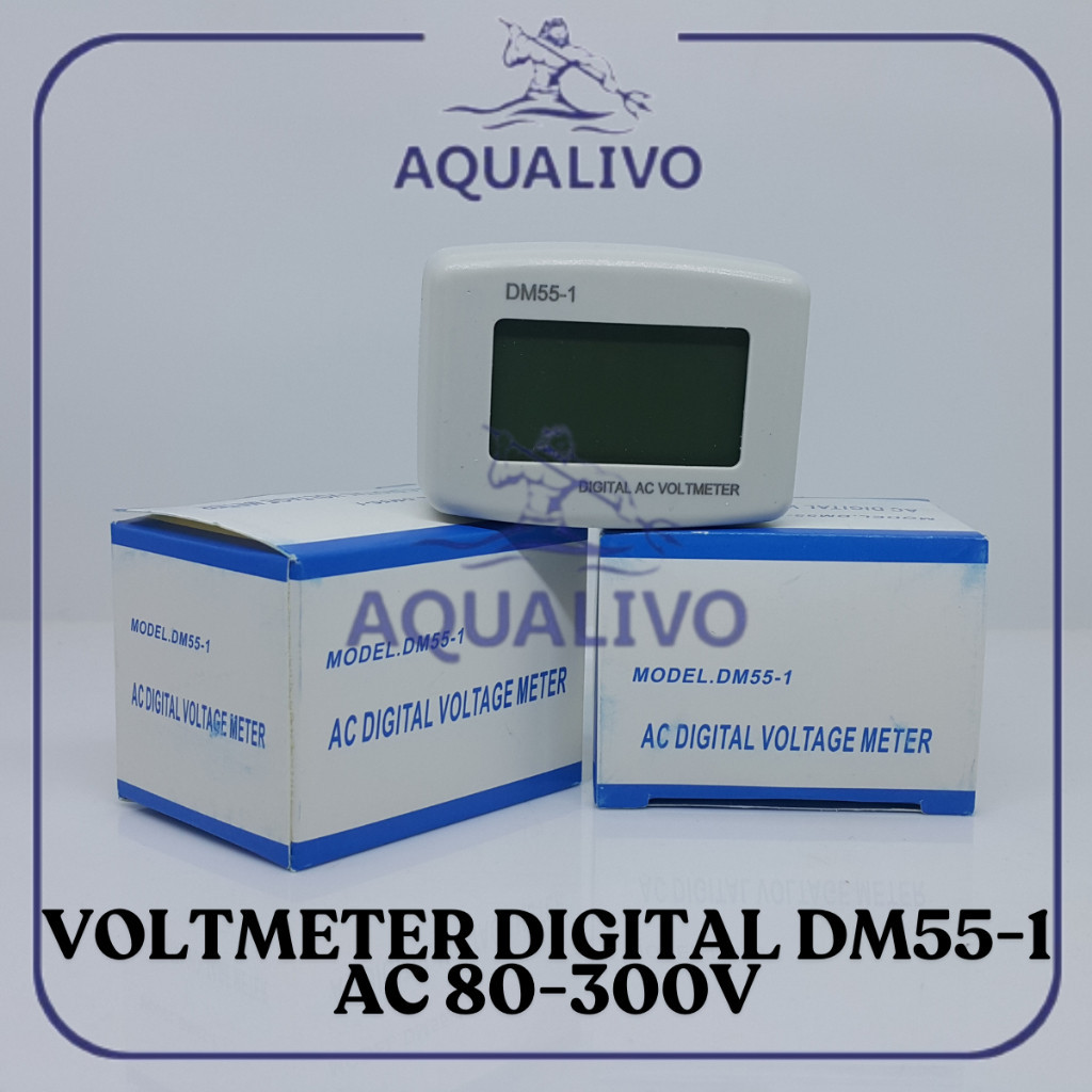 AQUALIVO DM55 โวลต์มิเตอร์แบบดิจิตอล AC 80-300V DM55-1 ซ็อกเก็ตแรงดันไฟฟ้าแรงดันไฟฟ้าแรงดันไฟฟ้าบ้าน