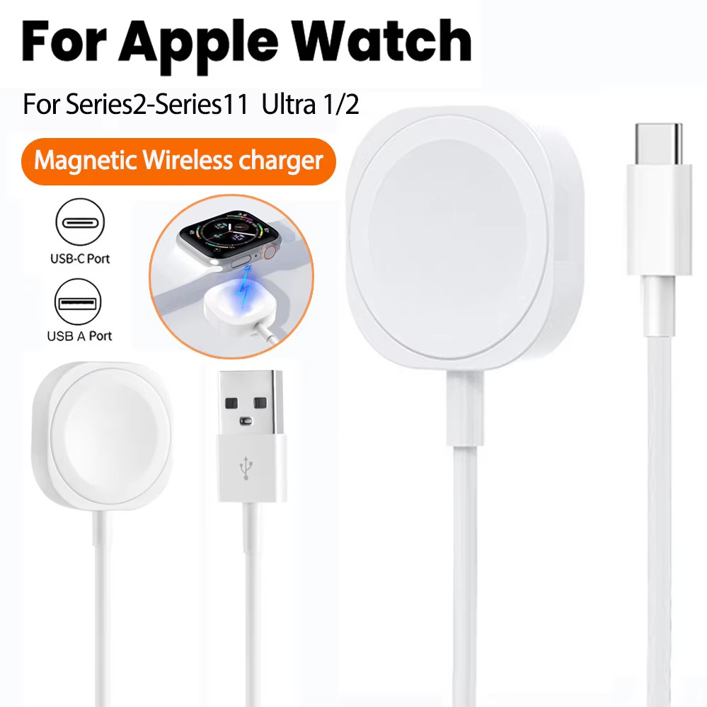 1M USB/Type-C ChargerสําหรับApple Watch Series 10 9 8 7 6 5 4 3 2 SE Ultra Edition iWatch Chargerแม่เหล็กสายชาร์จไร้สาย