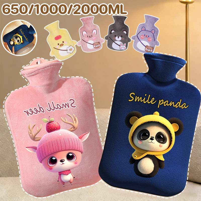 COD กระเป๋าน้ำร้อน 1000/2000ML เก็บความร้อน PVCคุณภาพสูง ปลอดภัยไร้กลิ่น อุ่นมืออุ่นเท้าอุ่นท้อง