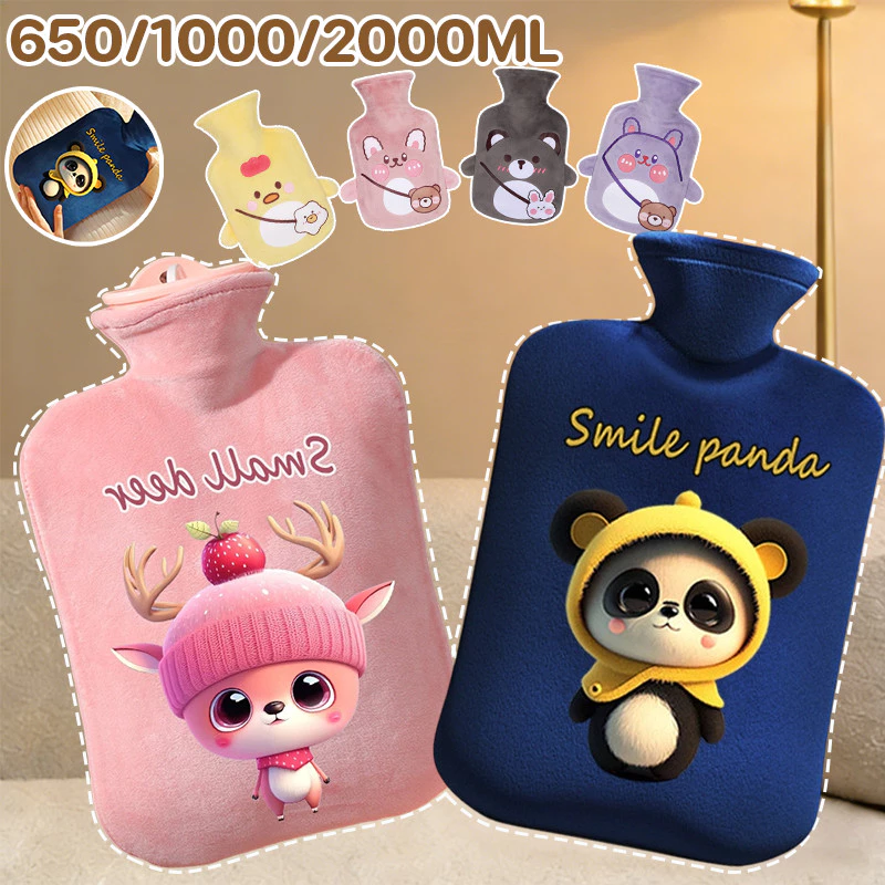COD กระเป๋าน้ำร้อน 1000/2000ML เก็บความร้อน PVCคุณภาพสูง ปลอดภัยไร้กลิ่น อุ่นมืออุ่นเท้าอุ่นท้อง