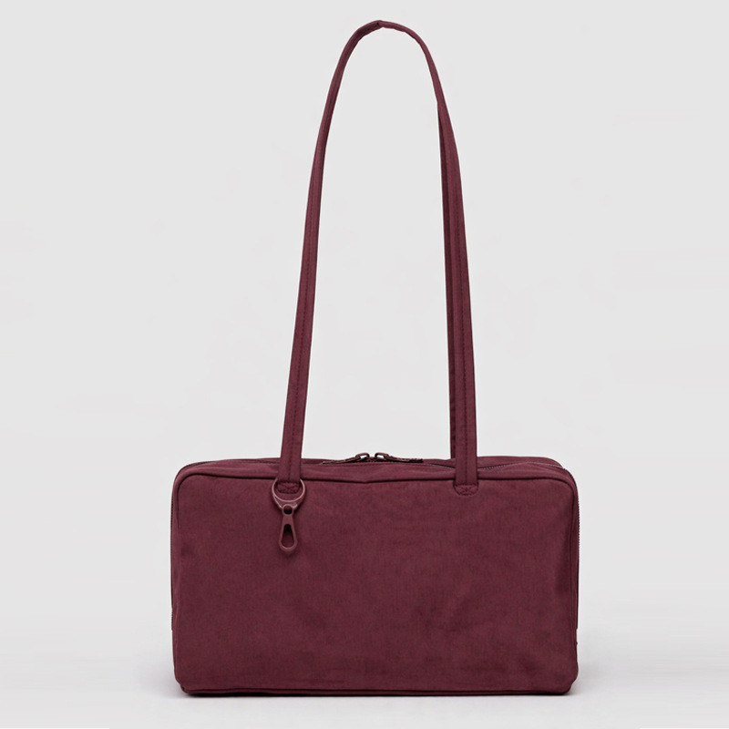 American Niche Nylon Bowling Bag 2026 New Style Ladies One-Shoulder Underarm Bag กระเป๋าถือความจุขนาดใหญ่น้ําหนักเบา（ไม่มีป้ายยี่ห้อ）