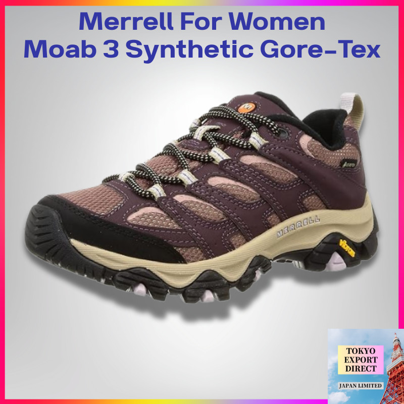 Merrell Moab 3 Synthetic Gore-Tex รองเท้าเดินป่าผู้หญิง กันน้ำ ของแท้ (Burgundy/Burlwood)