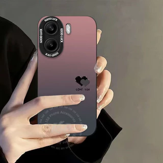 เคส OPPO A6X A6S A6t A6 เคส OPPO A6t Pro เคสไล่สีรูปหัวใจ กันกระแทก พร้อมที่ป้องกันเลนส์กล้อง หนังสายนำโทรศัพท์ ซิลิโคนด้านนุ่มกันลายนิ้วมือ สำหรับเด็กผู้ชาย เด็กผู้หญิง และนักเรียน