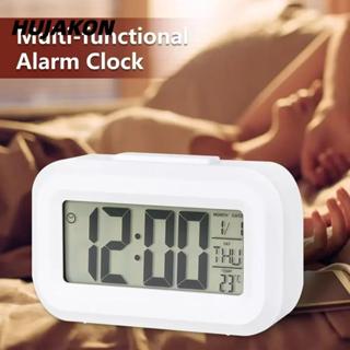 HUJAKON นาฬิกาปลุกดิจิตอล,จอแสดงผลอุณหภูมิจอแสดงผล LCD LED น…