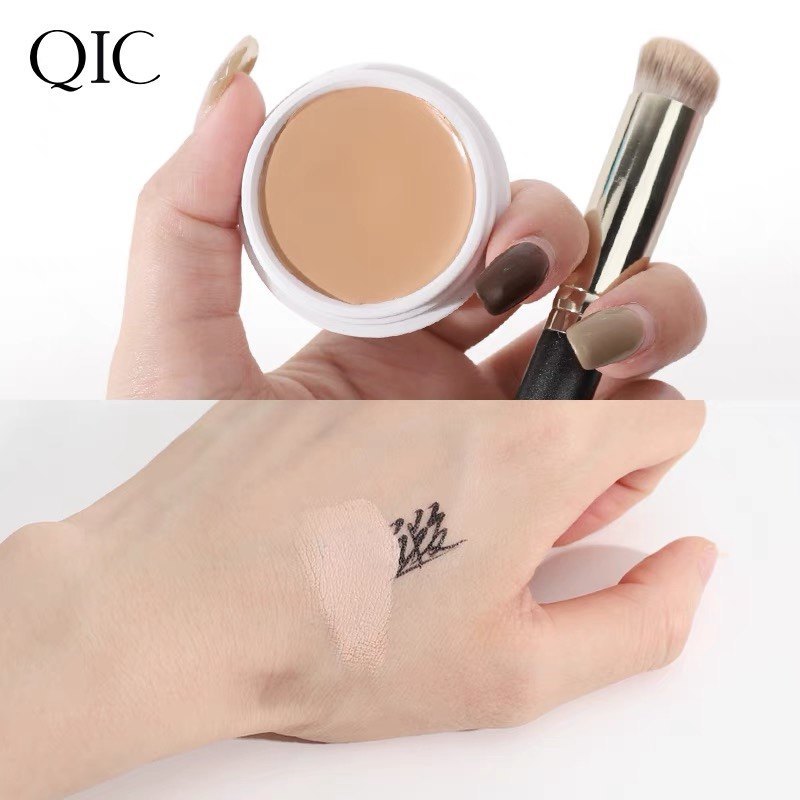 คอนซีลเลอร์ concealer QIC ครีม Tricolor คอนซีลเลอร์คอนซีลเลอร์ปกปิดความหมองคล้ําจุดรอยสิวที่มองไม่เห