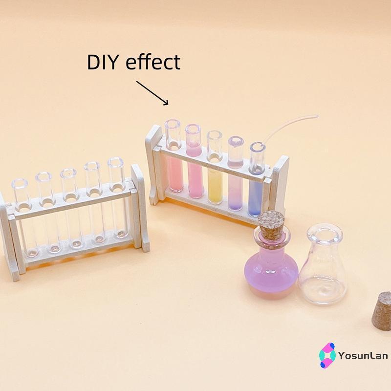 YosunLan] 1:12 Dollhouse Laboratory Tool Set Dollhouse Test Tube Ra Dropper วัดถ้วยตุ๊กตา House School ฉากของเล่นใหม่