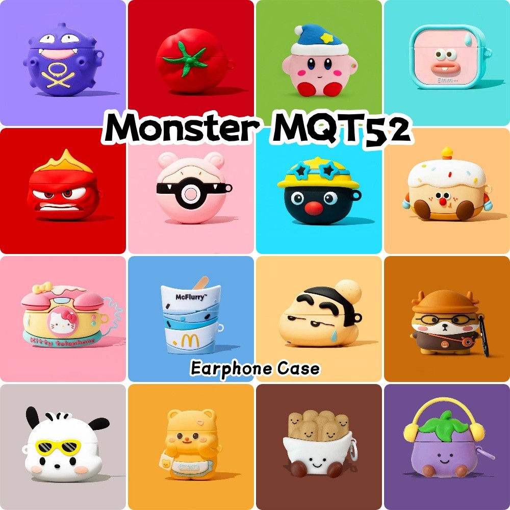 READY STOCK!นําไปใช้กับ Monster MQT52 เคส Case เคสหูฟัง คอลเลกชันน่ารัก ซิลิโคนนุ่ม เคส เคสหูฟัง NO.