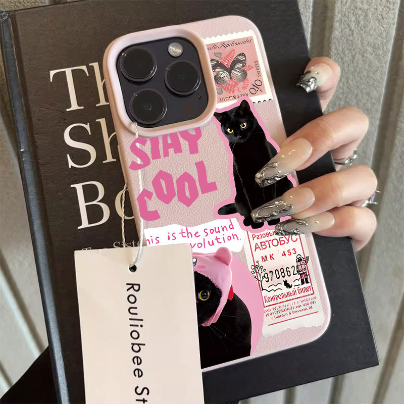 เคสโทรศัพท์ สำหรับ iPhone 13 11 17 pro max Case iPhone 11 15 16 pro max 14 12 pro max XR XS Max 7Plus ผิวสัมผัสสุดน่ารัก - รูปที่ 4