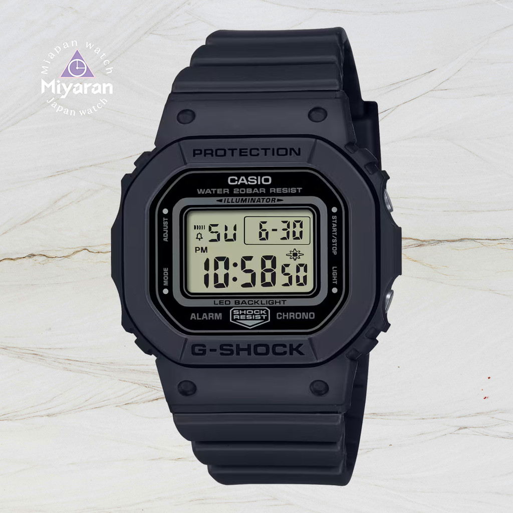 CASIO Gshock GMD-S5600BA-1JF GMD-S5600BA-1 ตัวเรือน/กรอบเรซิน สายเรซิน กระจกอินอนินทรีย์ กันกระแทก 2