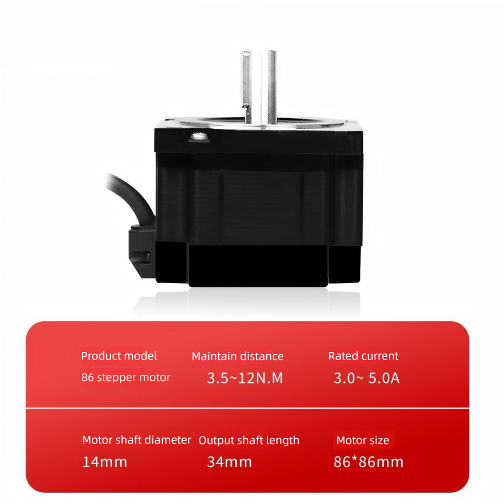 86 Stepper Motor Set Two-Phase Four-Wire 4N/8.5N/12N Mini NEMA34 Stepper Motor