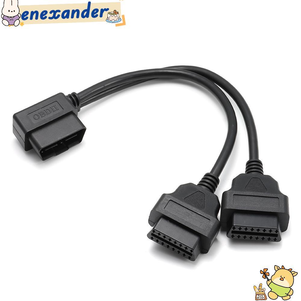 สาย EXER Y, สีดํา 16 Pins OBD2 Splitter, สายต่อ Obd 30 ซม./ 12 ในความยาว 1 ชาย 2 หญิง Obd2 สายสําหรับรถยนต์ส่วนใหญ่